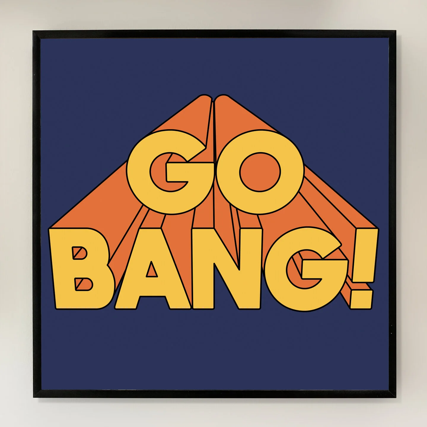 Go Bang 12x12 inch Art Print printed on Archival Matte Paper