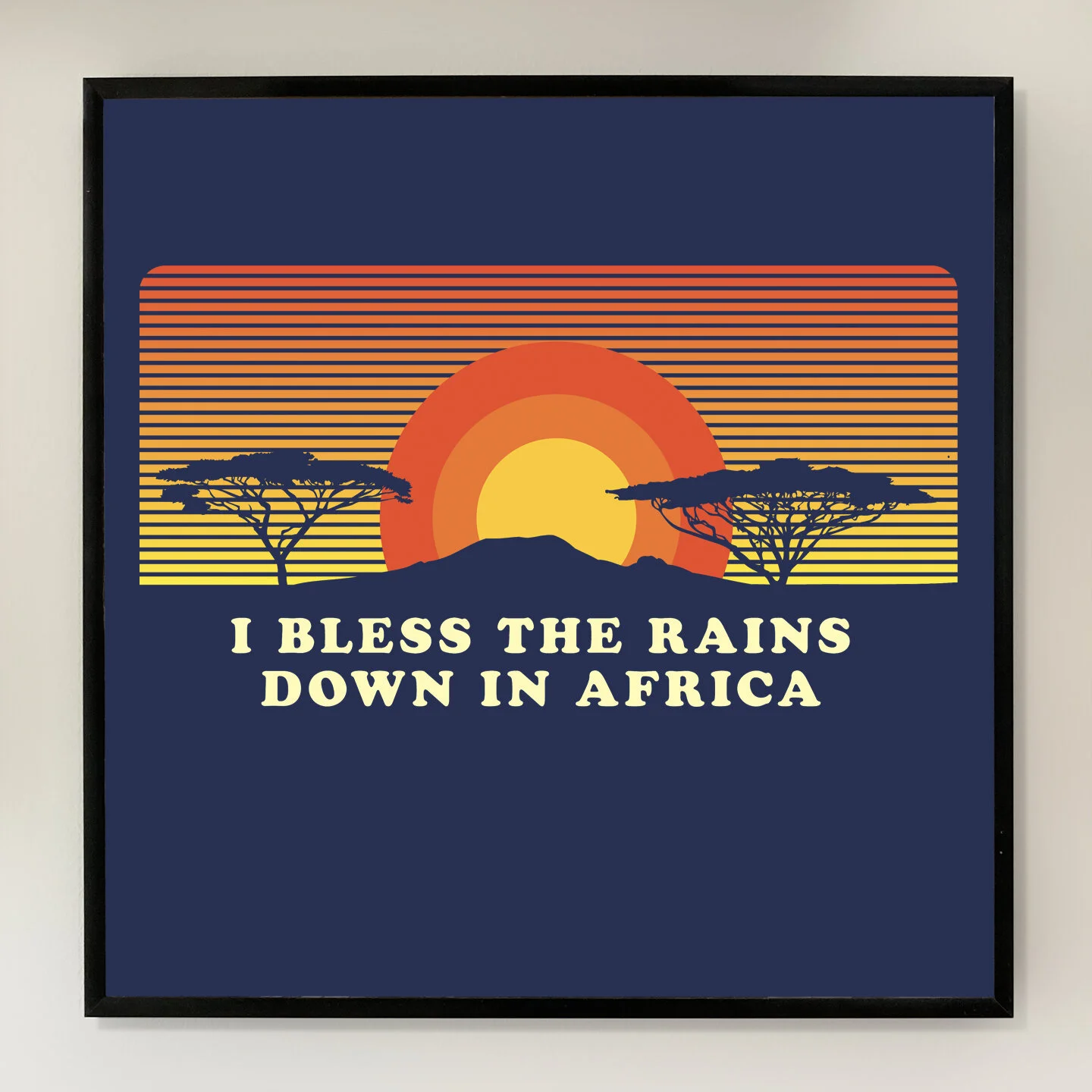 I Bless The Rains 12x12 inch Art Print printed on Archival Matte Paper
