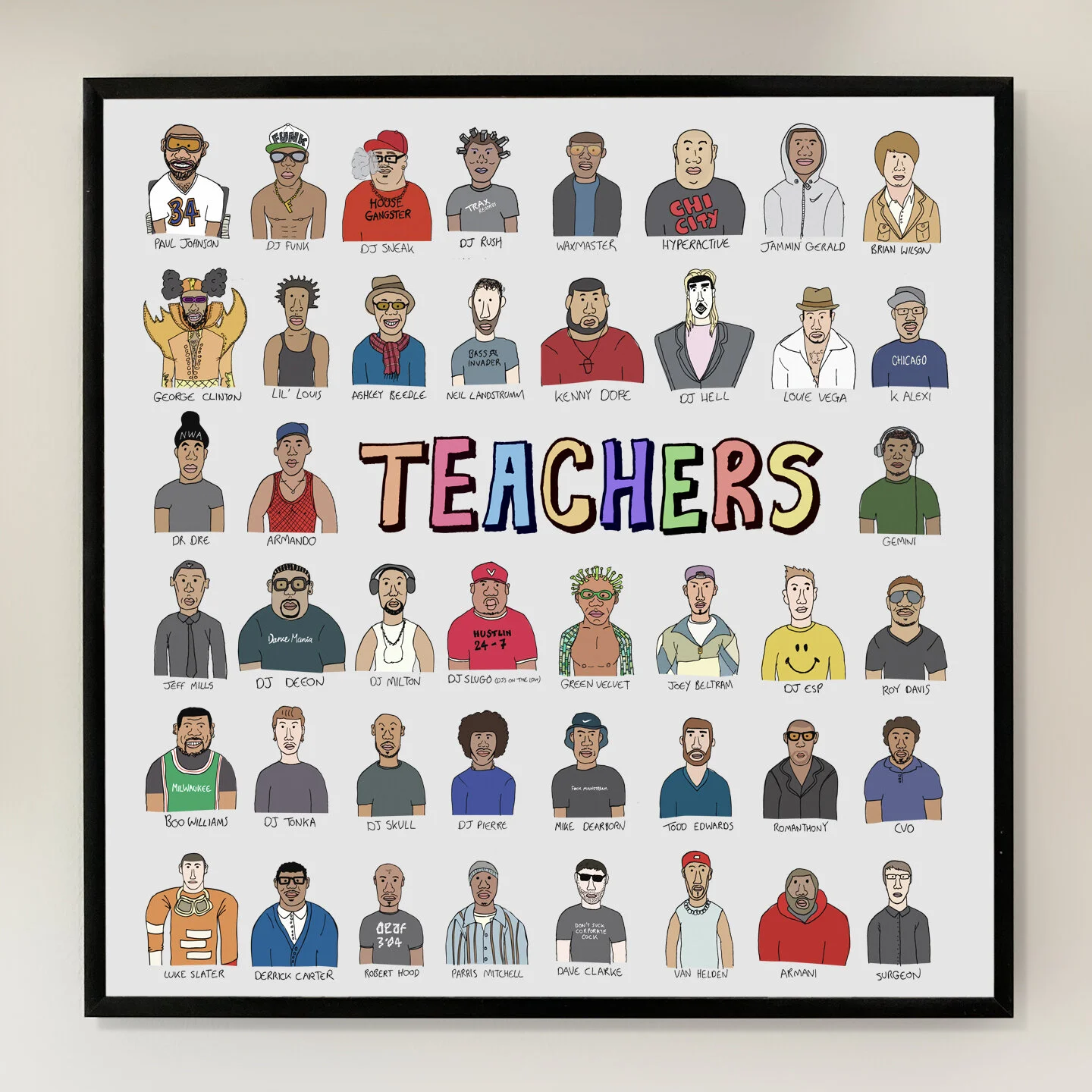 Teachers 12x12 inch Art Print printed on Archival Matte Paper