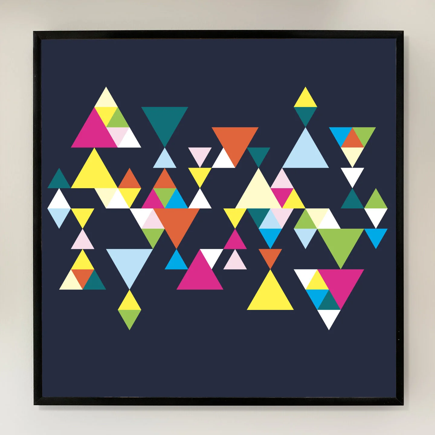 Triangles 12x12 inch Art Print printed on Archival Matte Paper