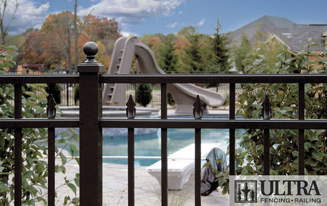 UAF-250 Residential Pool Fence with Ball Cap