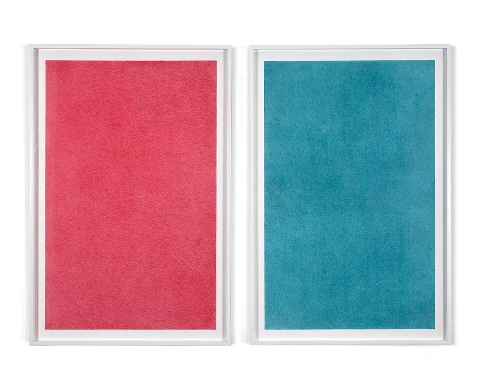 Volcán Ceboruco. Estudio de Color / Ceboruco Volcano. Color Study , 2012 Lápiz de color, papel/ Coloured pencil, paper 120 x 80 cm cada uno / each