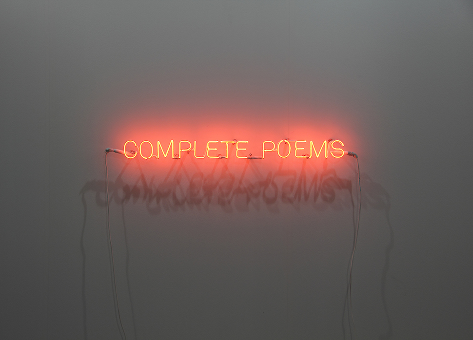     Complete Poems    , 2015    Neón / Neon    6.50 x 80 cm     