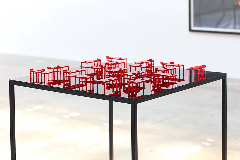 Escenario (Ohio Impromptu) / Stage (Ohio Impromptu) II , 2015 Metal, metacrilato / Metal, methacrylate 95 x 100 x 100 cm