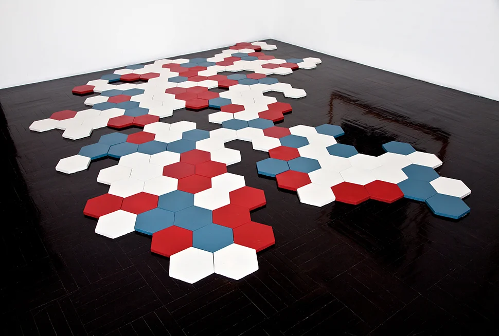 Volcán Ceboruco. Piso I / Ceboruco Volcano. Floor I , 2012 Piso de cemente, pintura/ Cement floor, paint Medidas variables / Dimensions variable