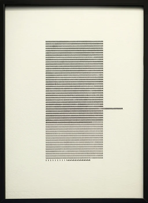Nocturnos (Xavier Villaurrutia) / Nocturnes (Xavier Villaurrutia) , 2016 Tinta sobre papel / Ink on paper Políptico de 17 piezas de 37.5 x 27.5 cm cada una / Polyptych of 17 pieces of 37.5 x 27.5 cm each Detalle / Detail