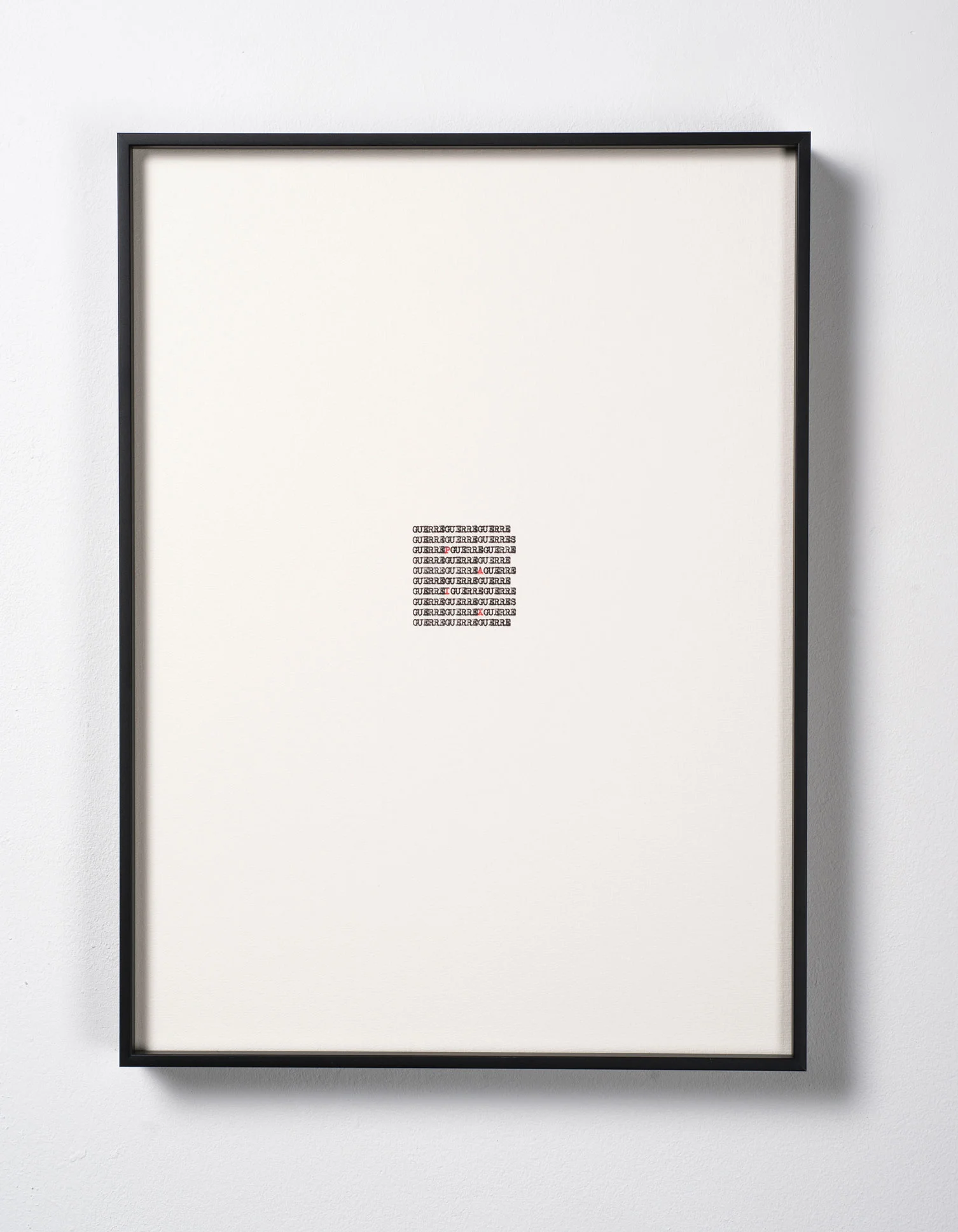 Calligrammes (Guillaume Apollinaire) II , 2017 Tinta sobre papel / Ink on paper 37,5 x 27,5 cm