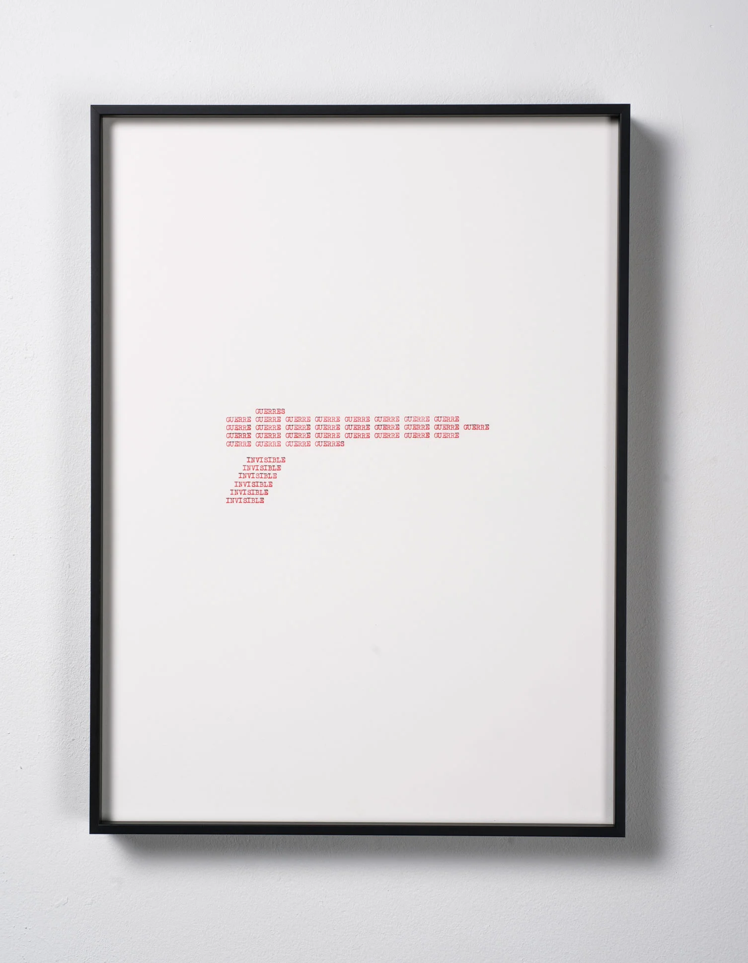 Calligrammes (Guillaume Apollinaire) XIII , 2017 Tinta sobre papel / Ink on paper 37,5 x 27,5 cm