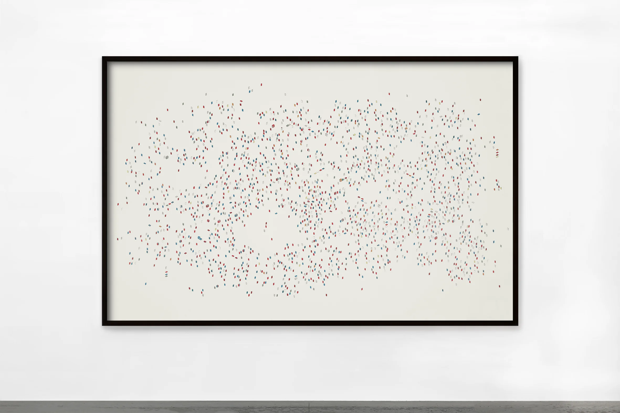 No el libro sino el librero IV / Not the Book but the Bookshelf IV , 2019 Lápiz de color sobre papel / Colored pencil on paper 140 x 220 cm