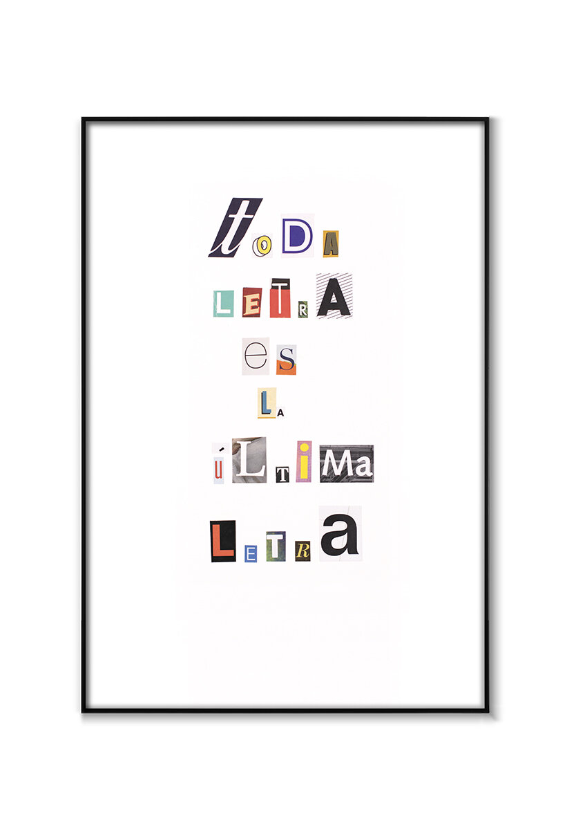   Toda letra es la última letra (Collage) I , 2020  Collage sobre papel / Collage on paper  41.3 x 29.7 cm 