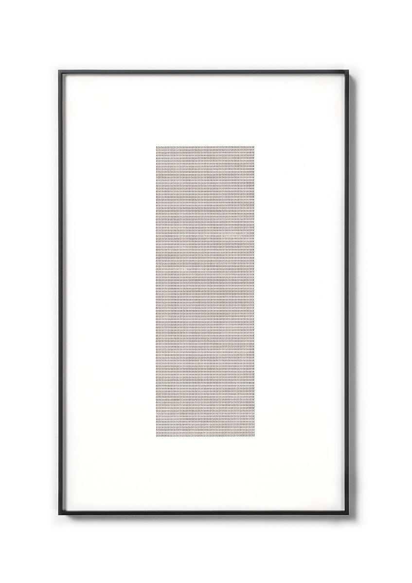   Toda letra es la última letra (S) , 2020  Tinta sobre papel / Ink on paper  70 x 45 cm 