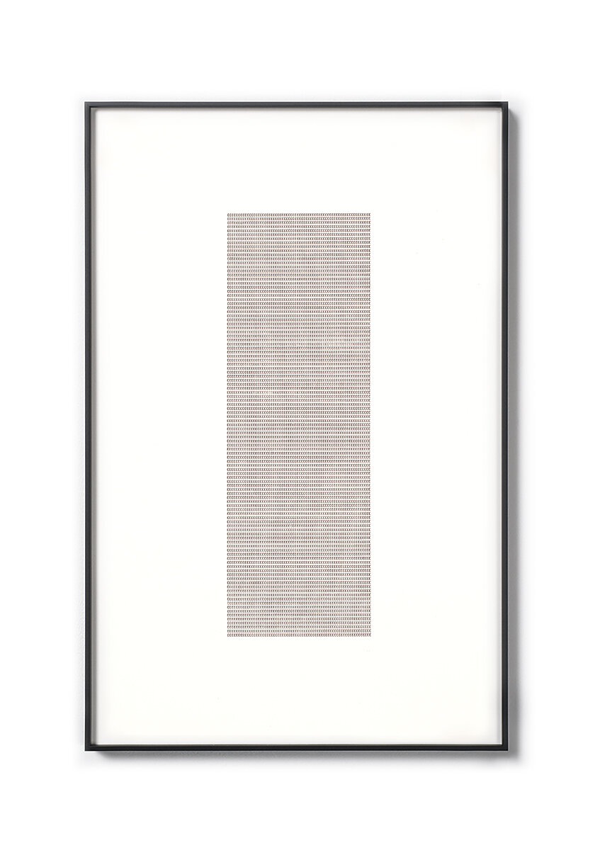 Toda letra es la última letra (S) , 2020 Tinta sobre papel / Ink on paper 70 x 45 cm