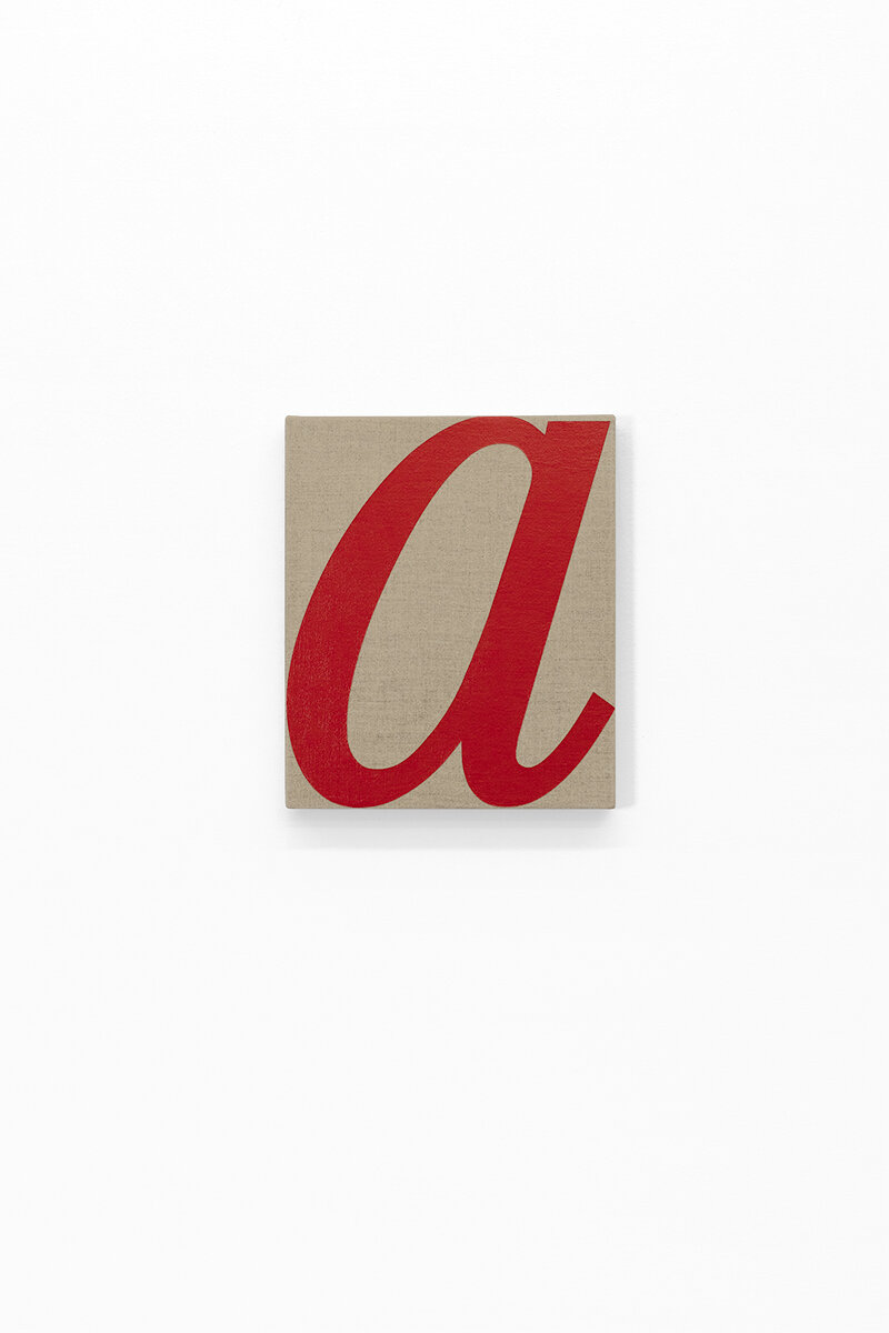   Toda letra es la última letra (A) , 2020  Acrílico sobre lino / Acrylic on linen  30 x 25.5 cm 