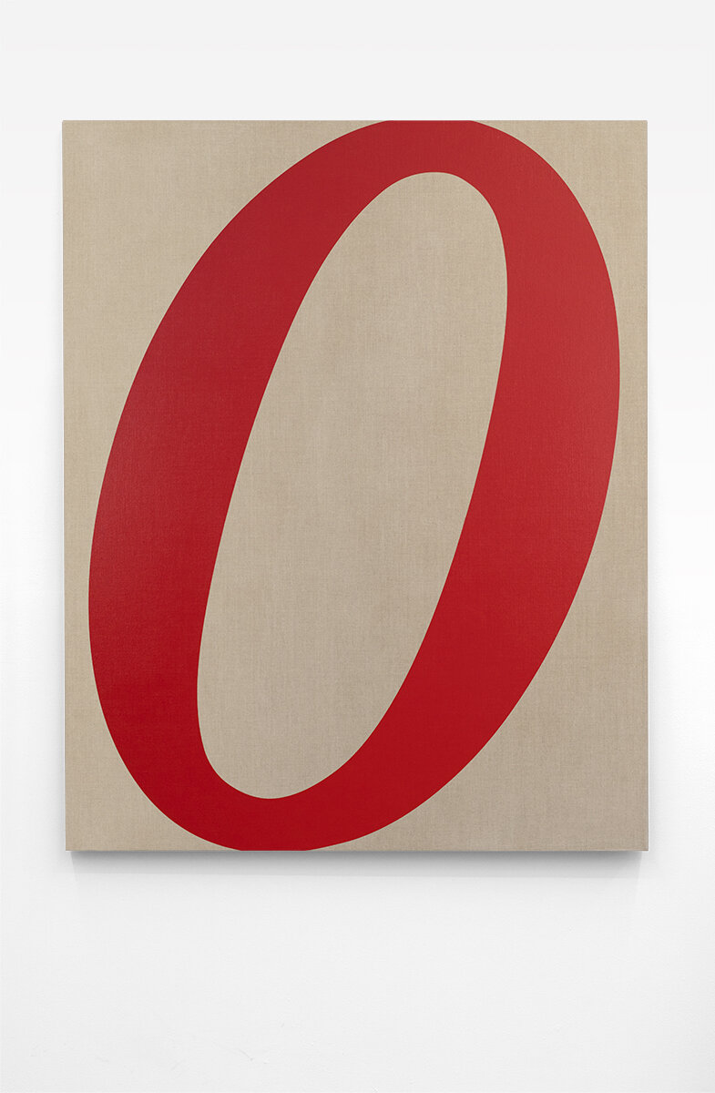   Toda letra es la última letra (O) , 2020  Acrílico sobre lino / Acrylic on linen  152.5 x 122 cm 