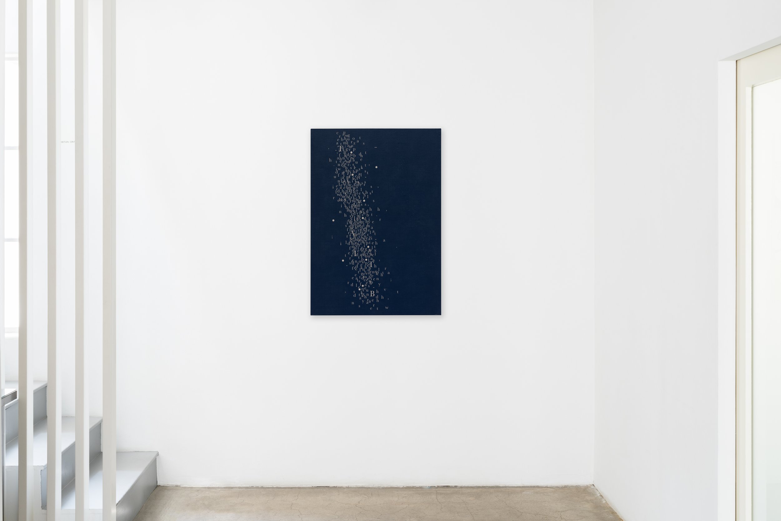 Recuerdo que llovía (The Flood. Elizabeth Bishop) / I Remember It Was Raining (The Flood. Elizabeth Bishop) , 2023 Acrílico y vinil sobre lino / Acrylic and vinyl on linen 101.6 x 71.2 cm Photo: Nice Day Photo