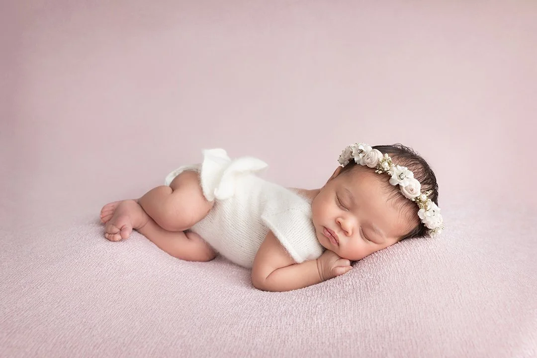 Newborn Session for Girls - Pinks with Flowers
