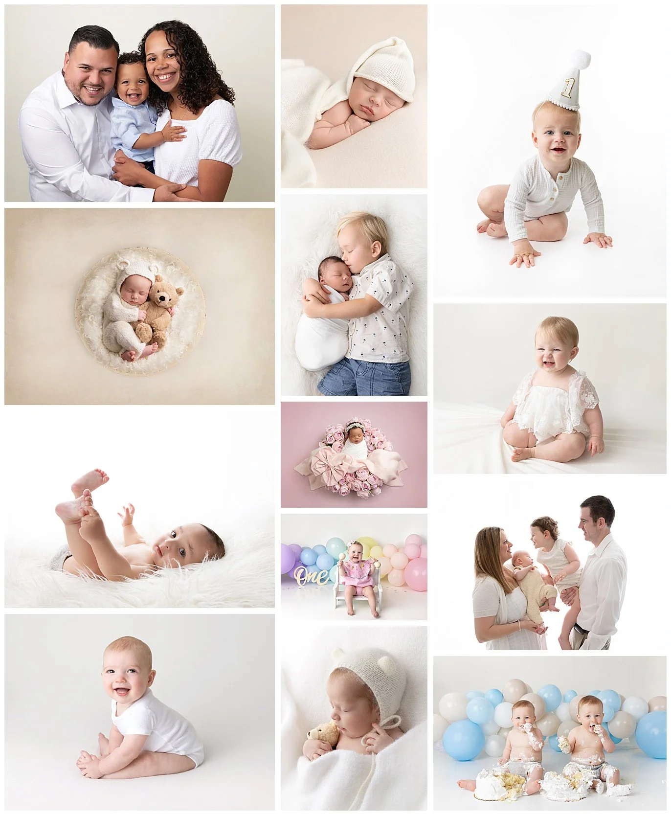 Collage of baby photography by Ann Lyle