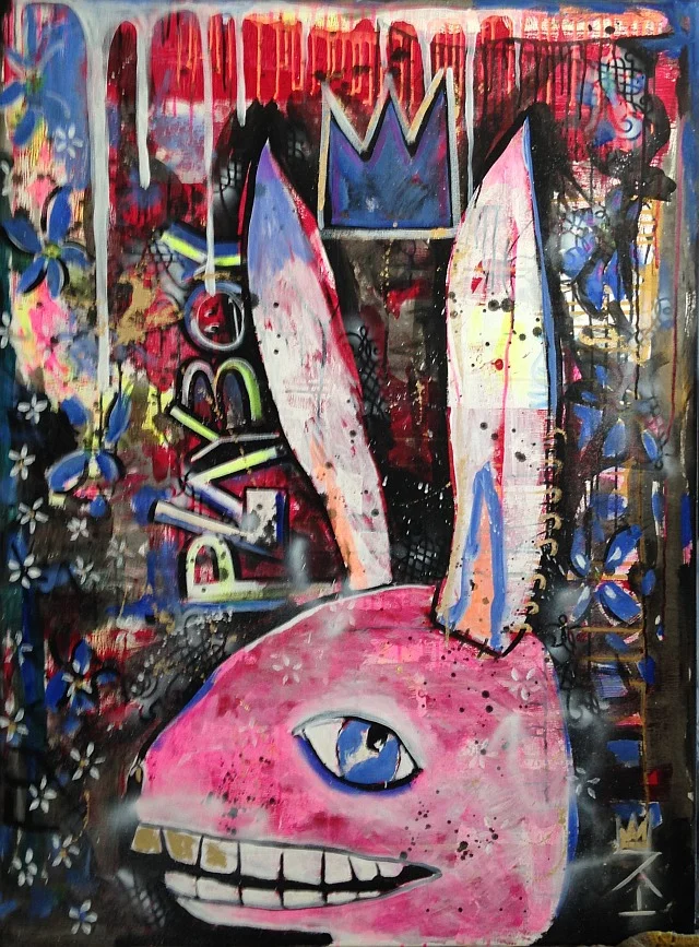 Pink Bunny 3' x 4'