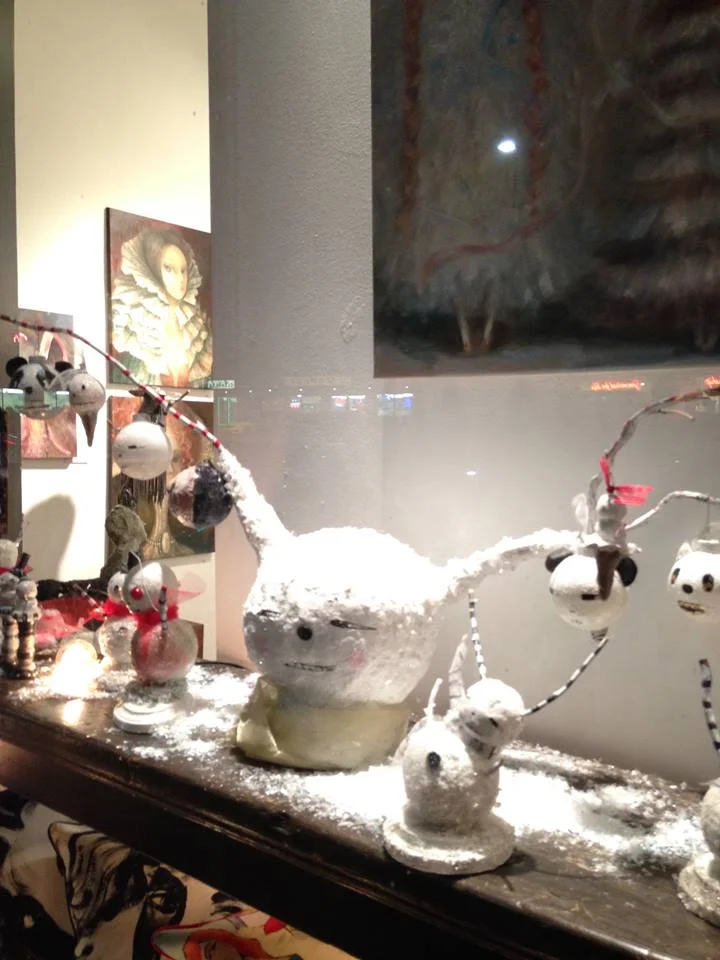 Snowheads window for Rebecca Molayem Gallery Los Angeles, CA