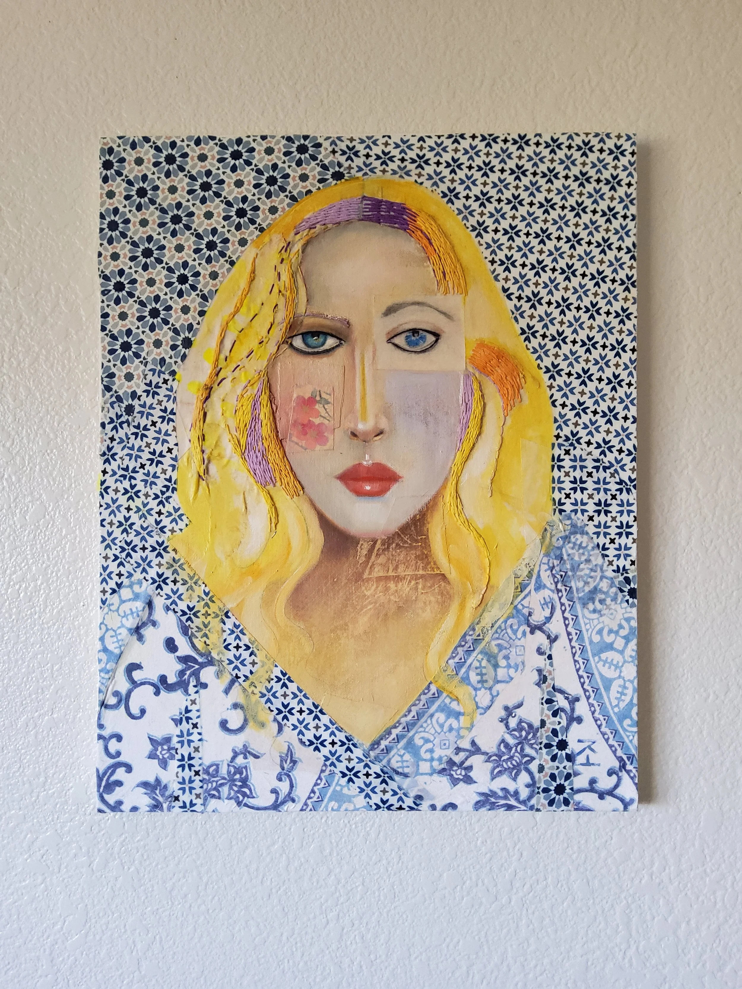  Created in 2022     Mixed Media on canvas 16” x 20” 