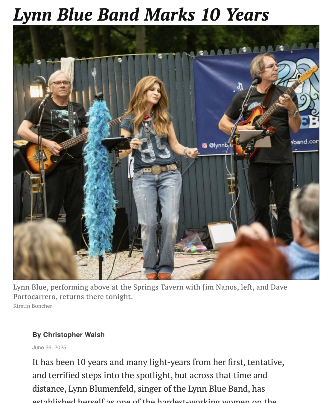 Lynn Blue Band Marks 10 Years