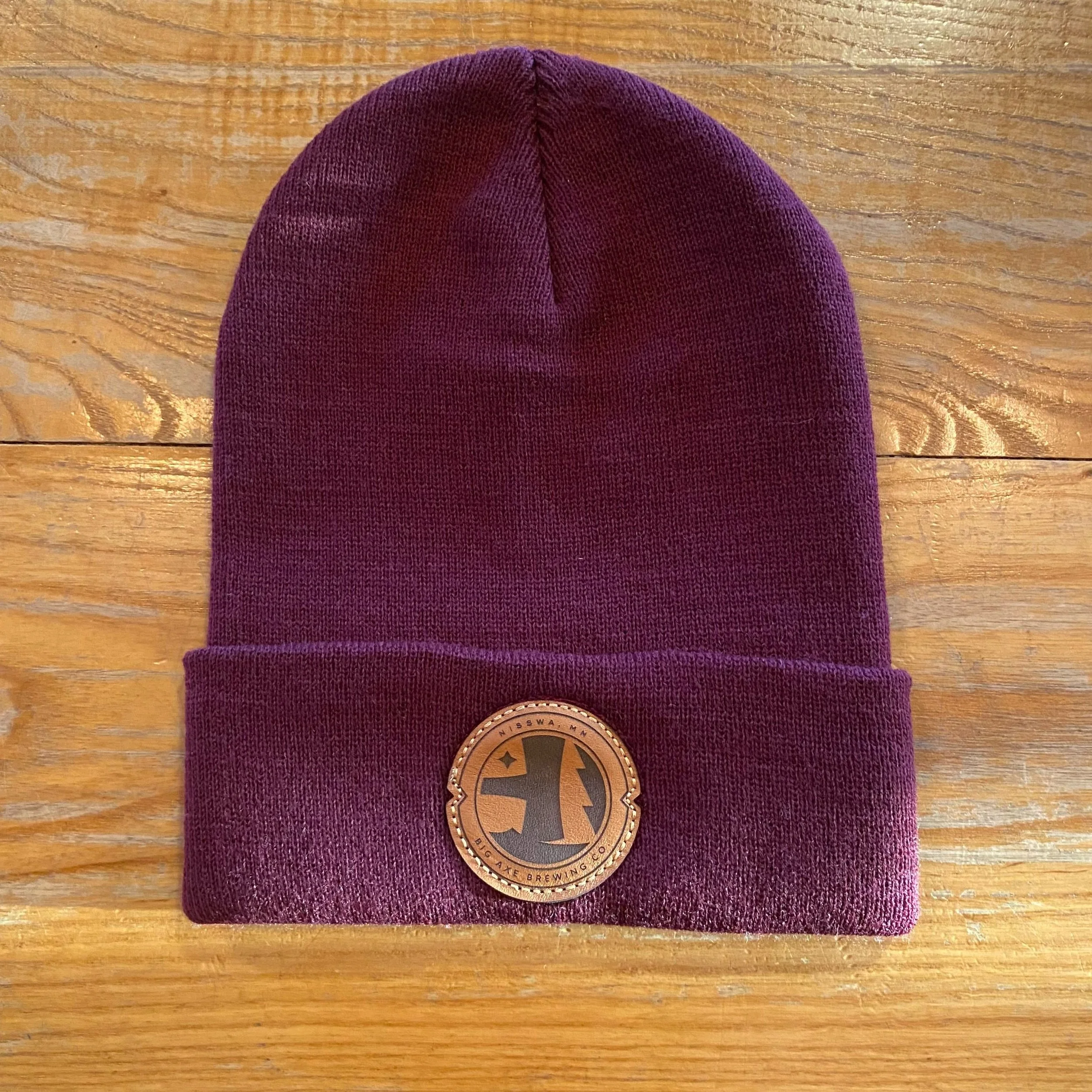 Knit Leather Patch Hat — BIG AXE 