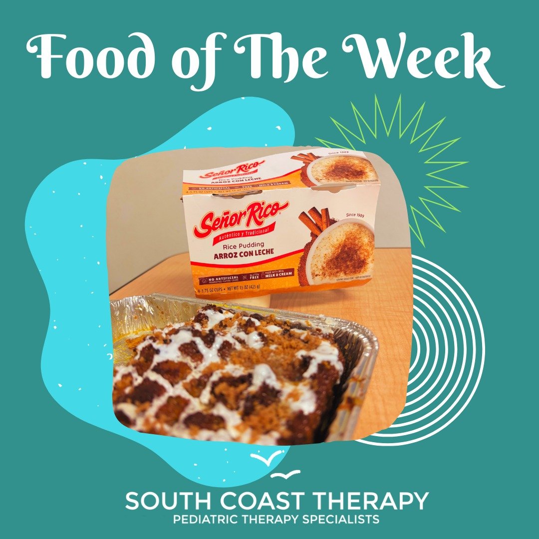 Every week, the occupational therapists at SCT have different Foods of the Week available to clients who are seen for feeding concerns in order to introduce novel foods of various textures and flavors, to increase oral awareness, and/or to improve or