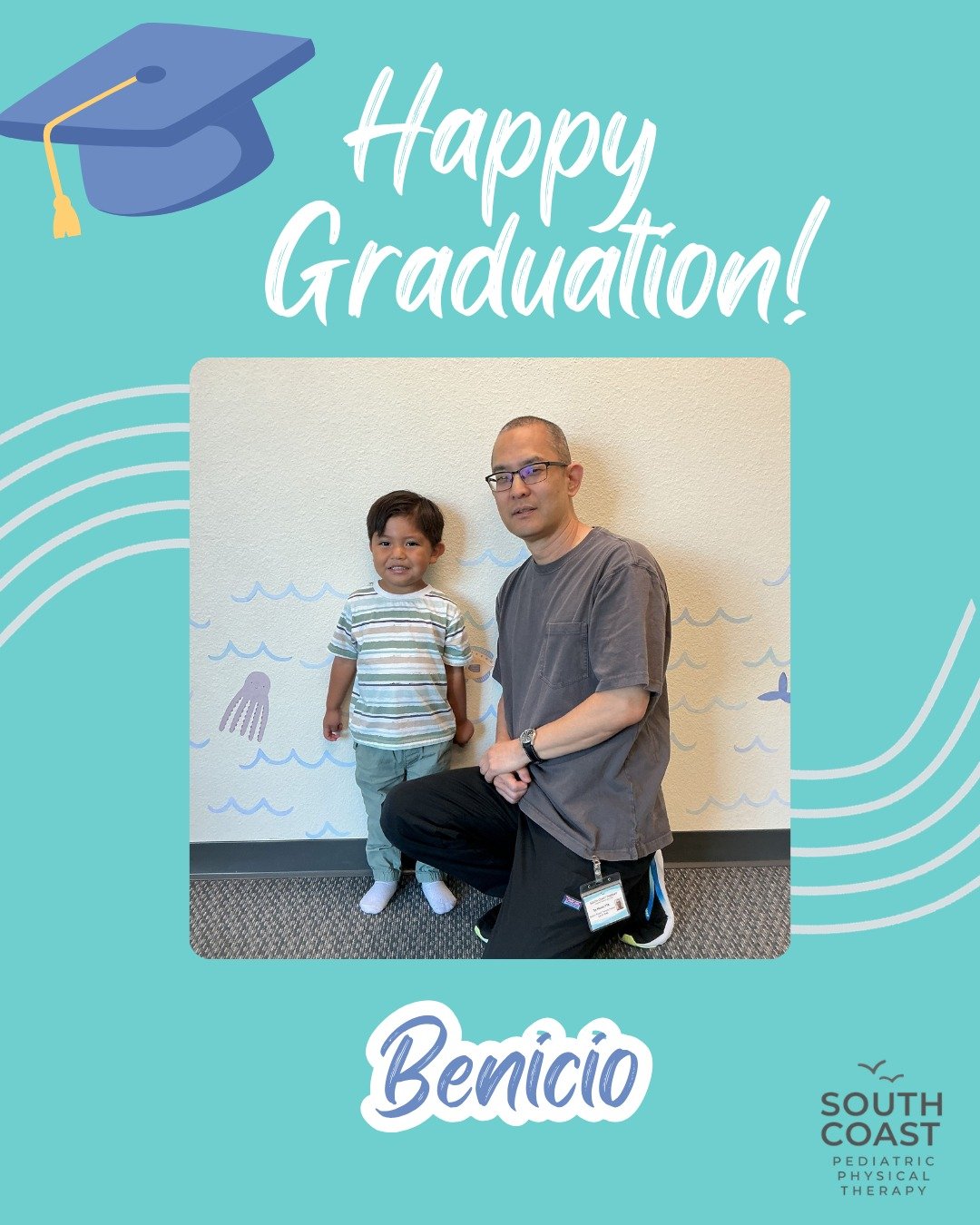 Congratulations on your graduation from physical therapy, Benicio! We are so proud of how far you have come! #ptgrad