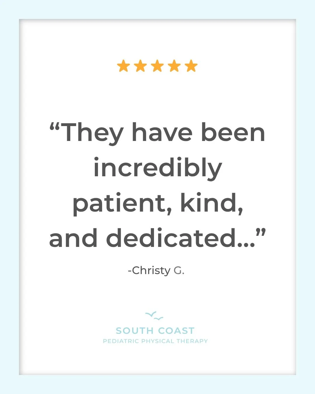 We love hearing that families feel supported as their kiddos make progress!

Grateful to walk alongside families through each step of the journey 🩵

If you&rsquo;ve been wondering whether therapy could benefit your child, we&rsquo;re here to help.


