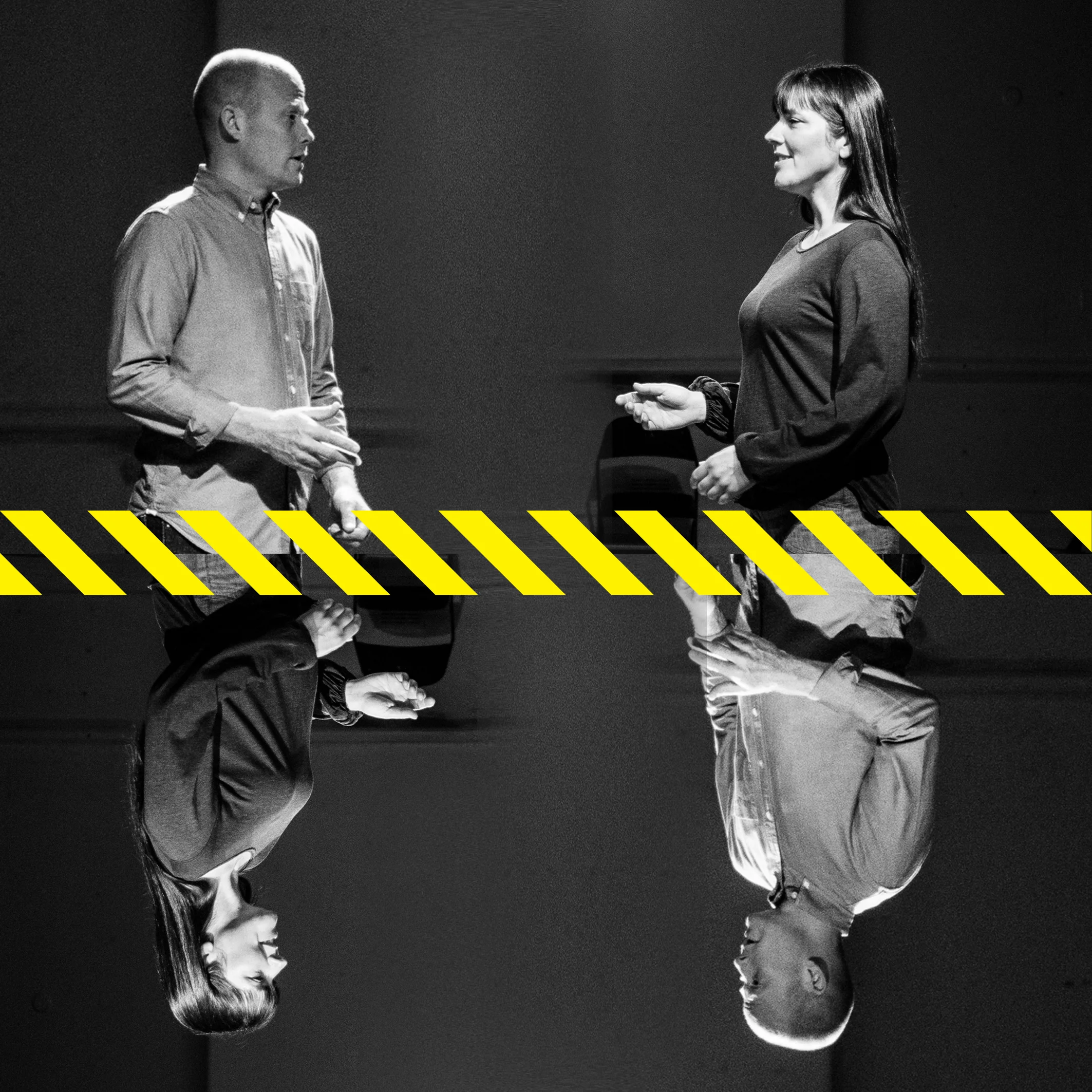 Seth Kriebel and Zoe Bouras. Original photo by Alex Brenner .