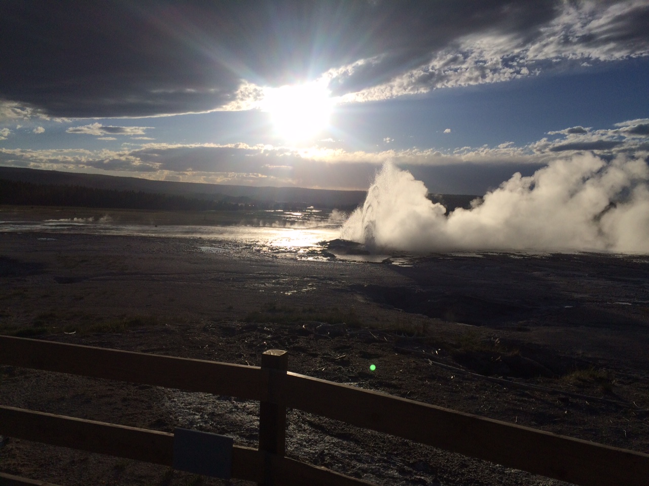 Here is one of the smaller geysers in Yellowstone National Park.