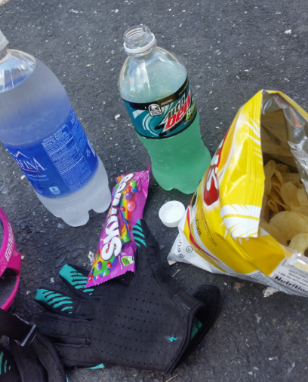 I love gas station snack time on big rides - so many delicious things!
