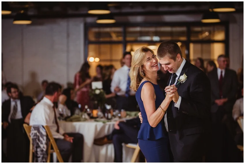 mother of the groom dance at accelerator space wedding venue