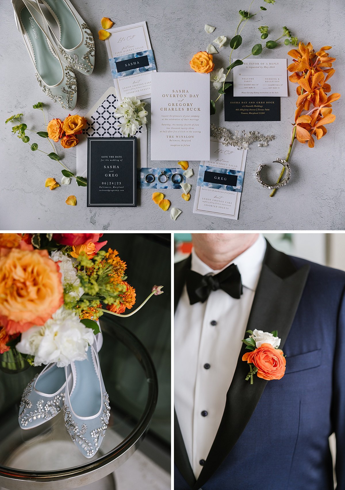 Navy Blue And Burnt Orange Wedding