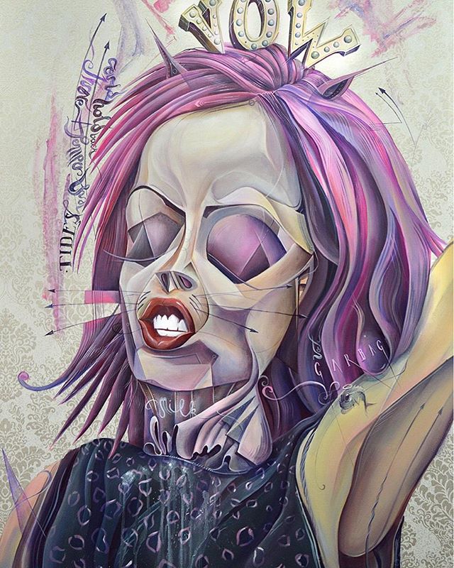 My #interpretation of #ShirleyManson of @garbage // watch video explaining #artpiece on IGTV // #TomLohner #popsurrealism #artbasel #contemporaryart #newcontemporary #newcontemporaryart #contemporaryartist #acrylicpainting #contemporarypainting #cont