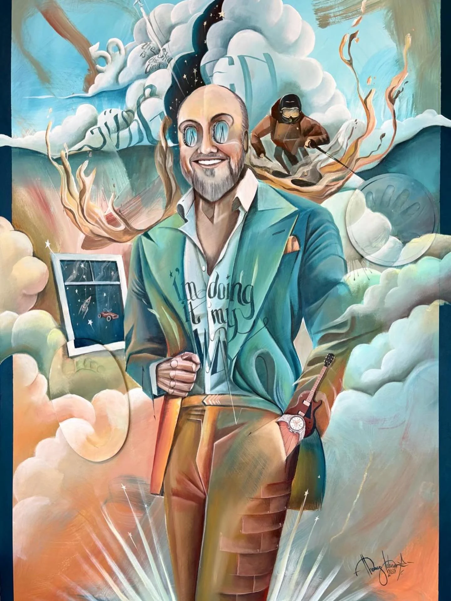 ✨ When the skies open up, and dreams begin to take shape&hellip;
A man at the turning point of life &ndash; looking back, yet boldly walking forward.
Between reflection and ambition, childhood dreams and adult reality, he carries his spark:
Self-beli