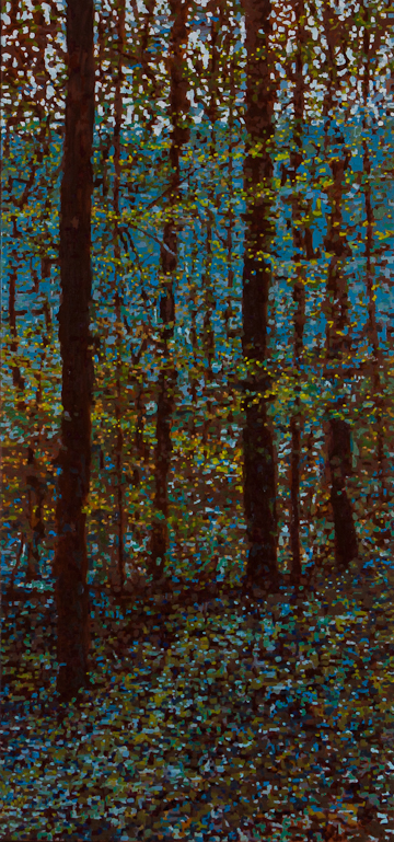 Spring Scene, Oil on Linen, 18" x 38", 2014