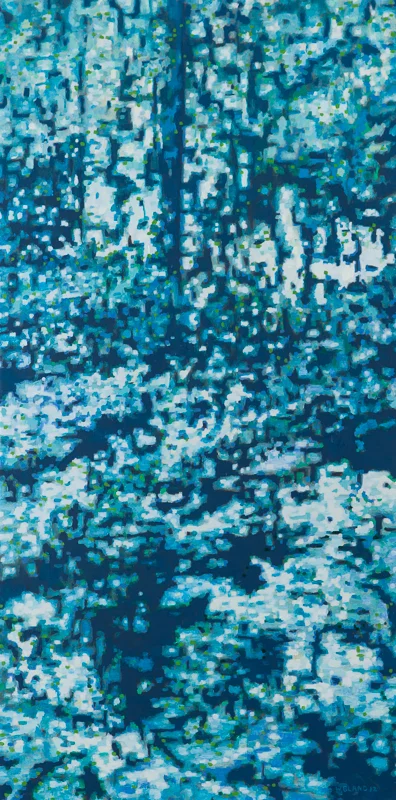 Digital Fores Liquid, Oil on Linen, 20" x 40", 2012