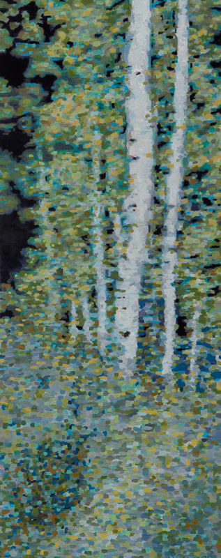 Compressed Forest II, Oil on Linen, 16" x 40", 2010