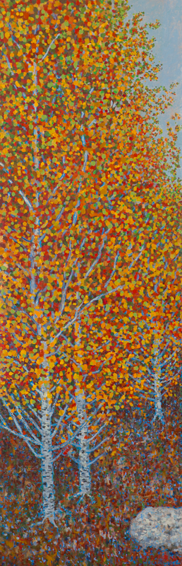 Fall Scene XII, Oil on Linen, 15" x 46", 2012