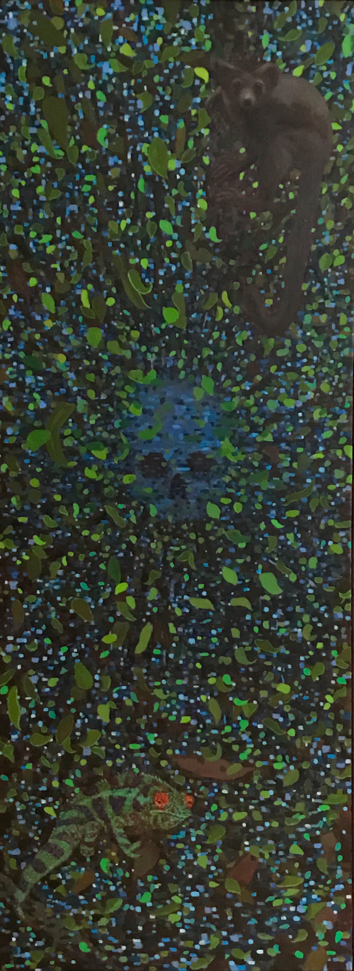 The Cosmos Takes Back All: Madagascar, Oil on Linen, 18" x 48" 2014