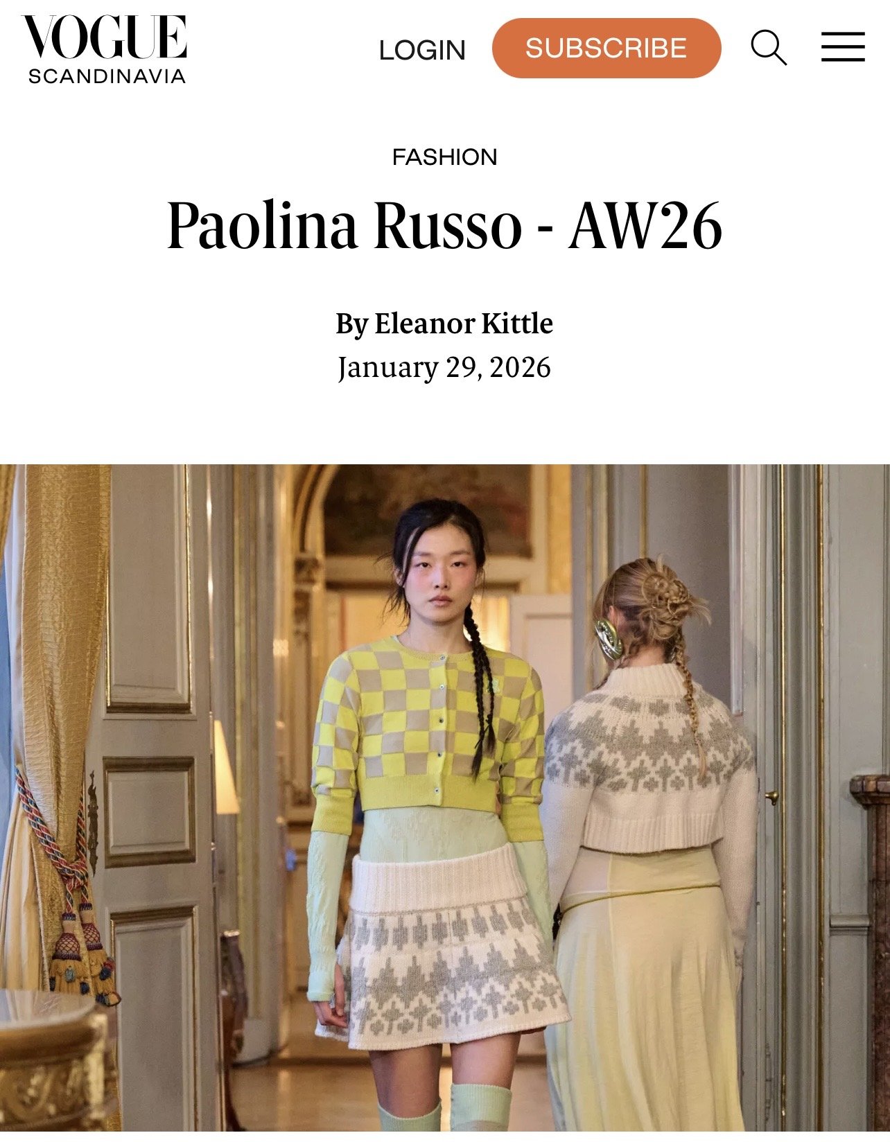 Featured in Vogue Scandinavia