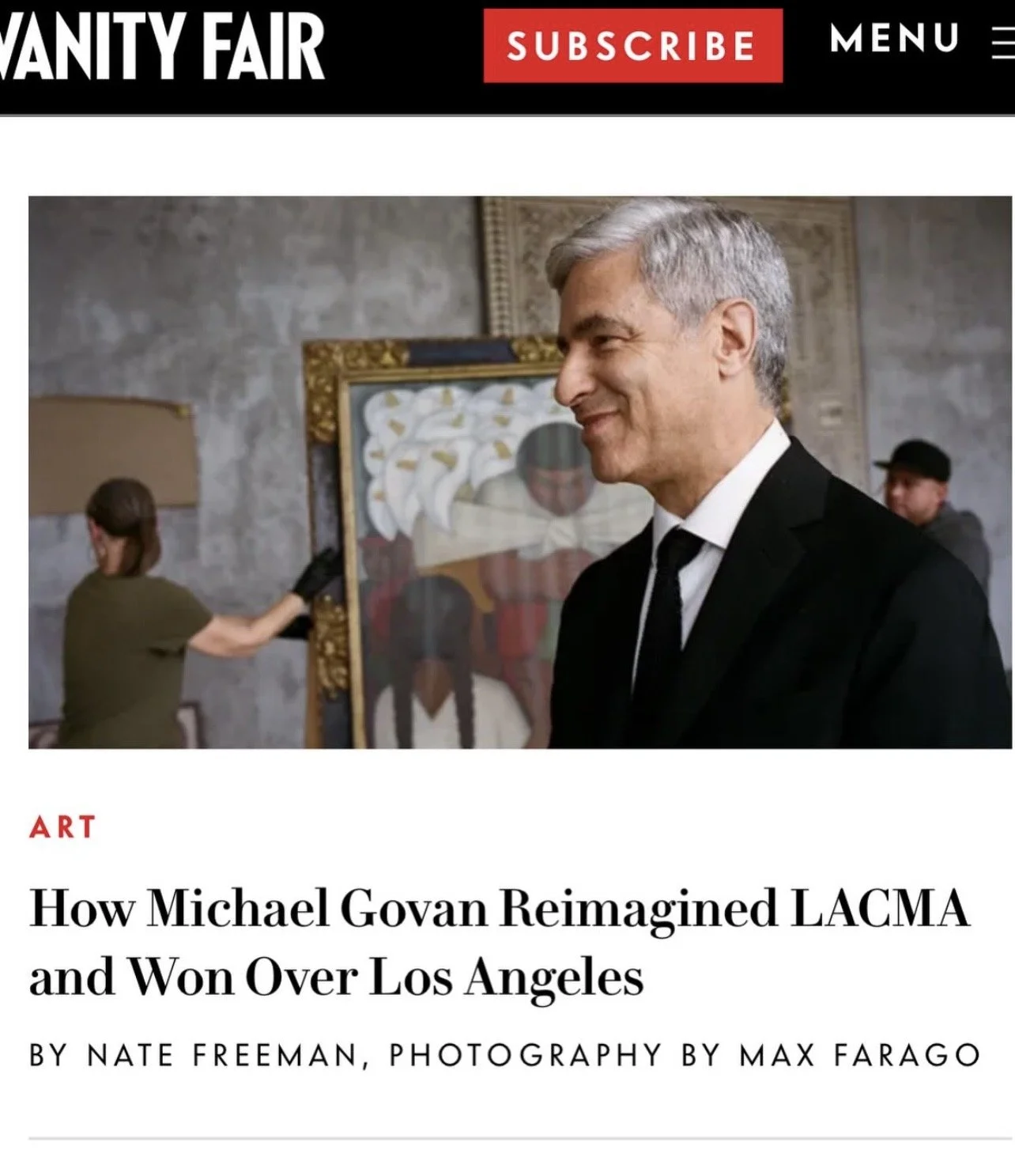 Featured in Vanity Fair