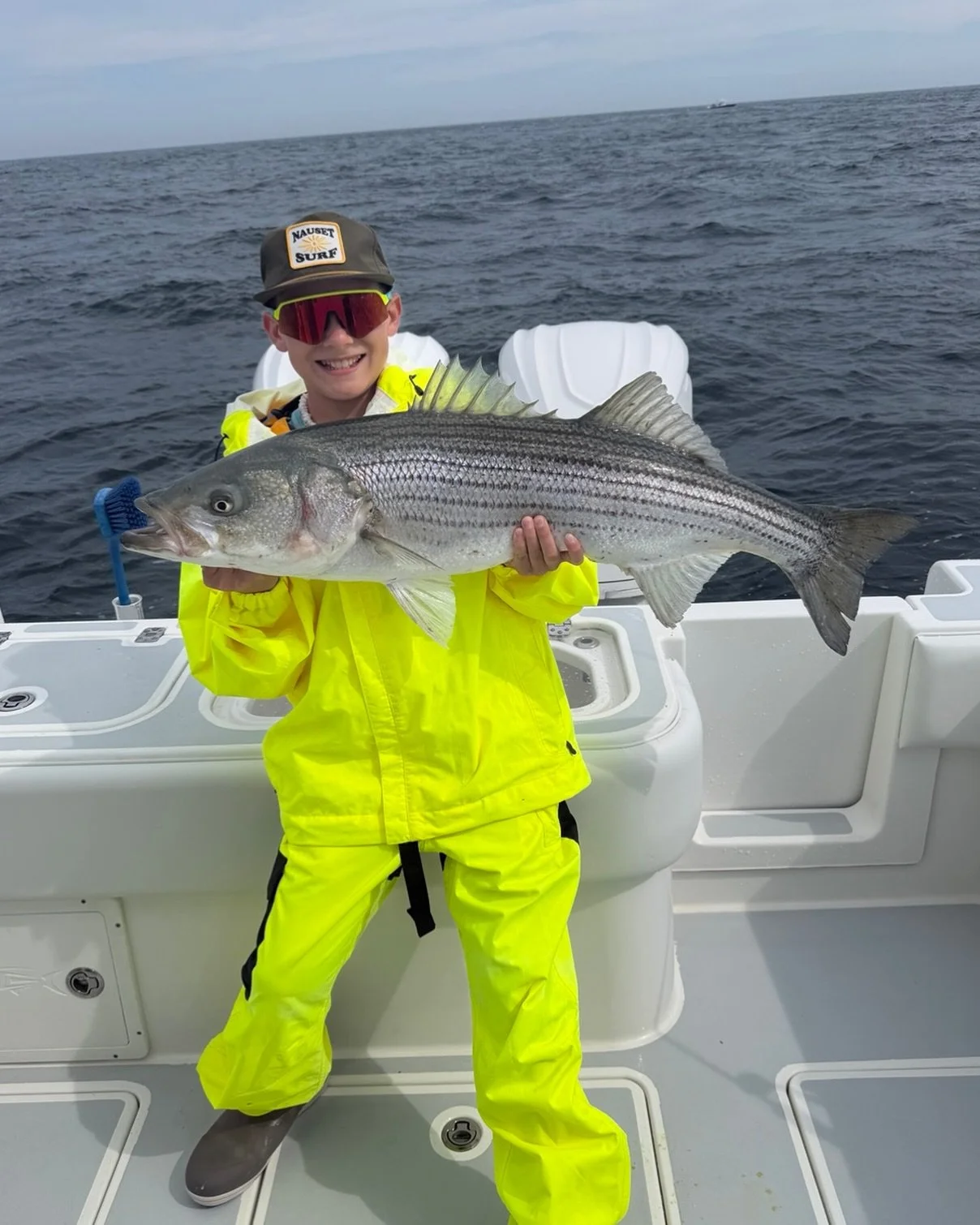 11yo Will Ruez now sits atop the Leaderboard with his 40&rdquo; slammer!
#monomoysportfishing #xtratuf #northchatham_outfitters #grundens #androsboatworks