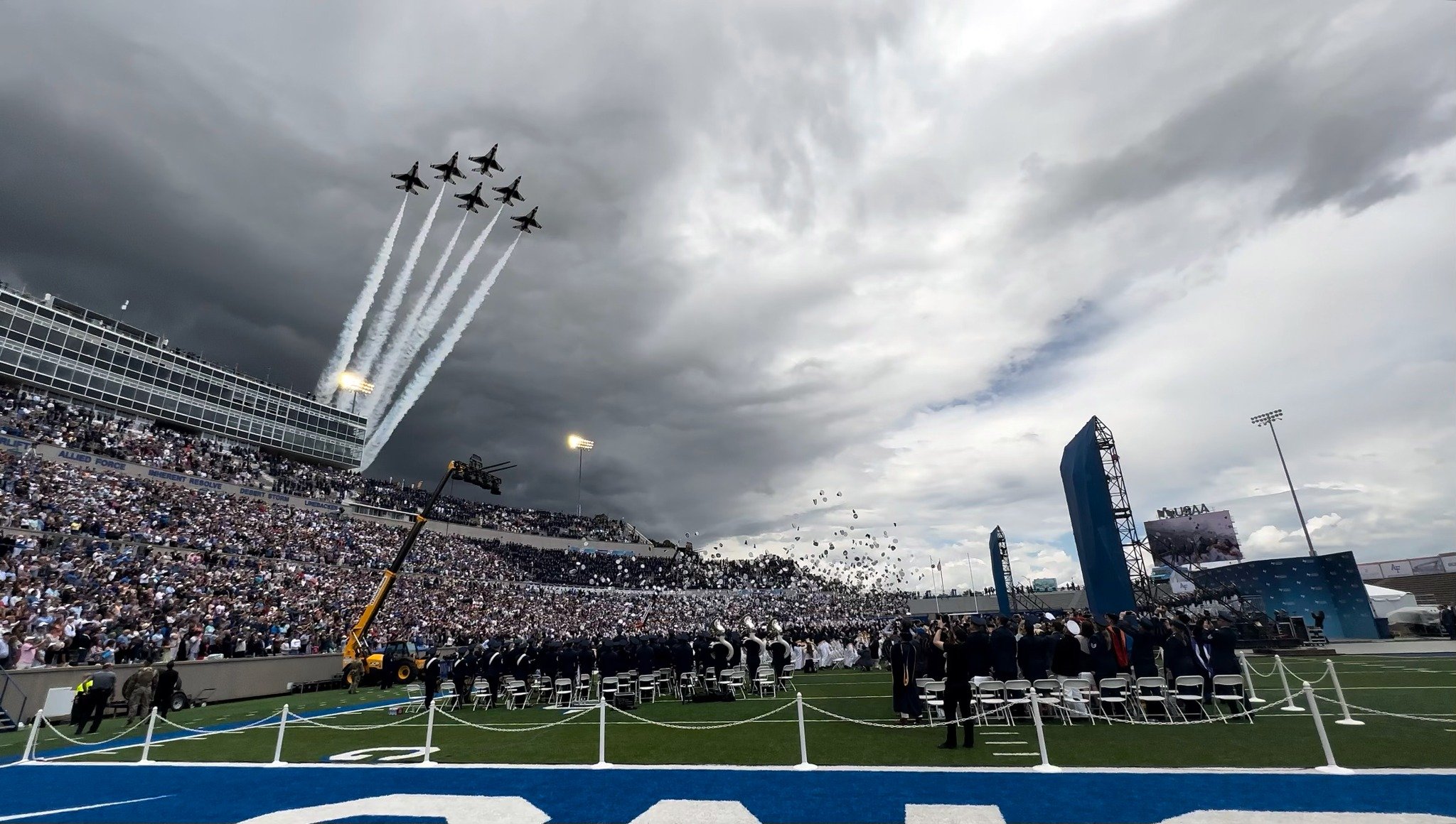 The class of 2023 Air Force Graduation  with President Biden 