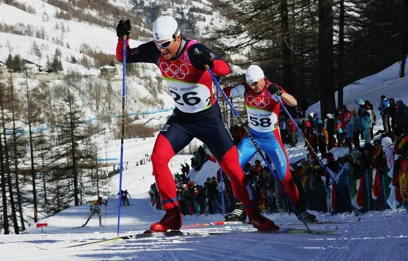 Cross Country Skier Going Uphill Feels Rather Silly
