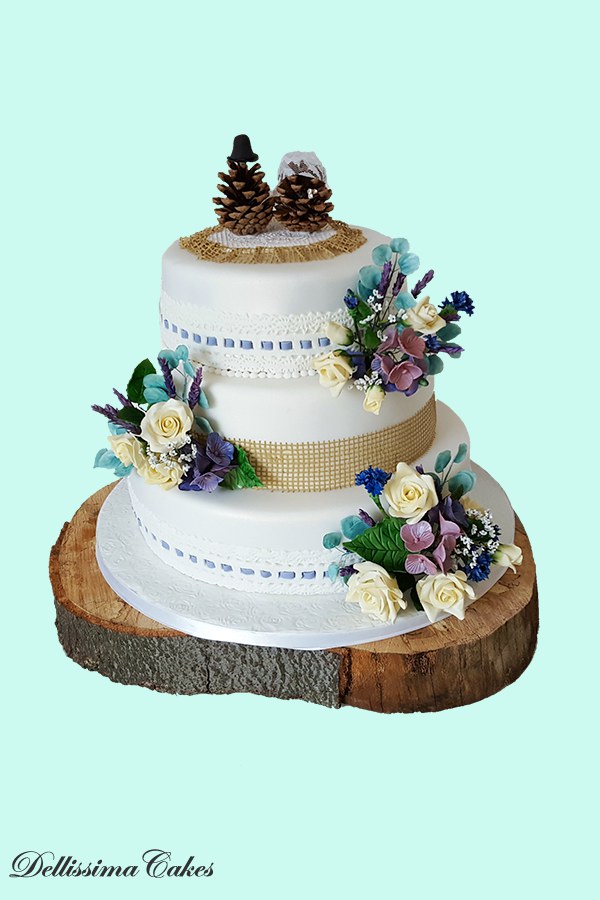 Pine Cone Wedding Cake