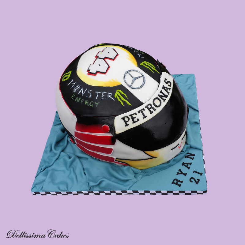 Lewis Hamilton Helmet Cake