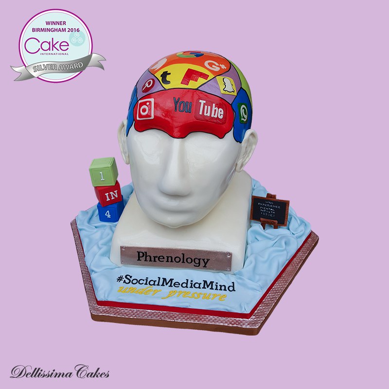 Silver Award Phrenology Cake