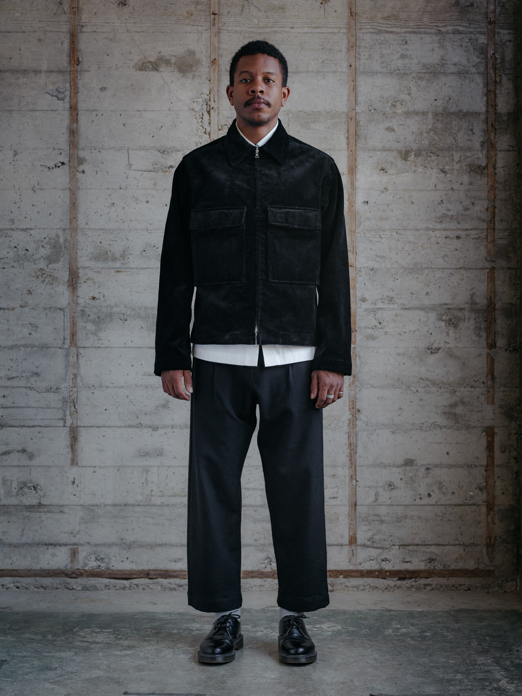 Evan Kinori Pleated Jacket リネン(サイズL)肩幅等を教えていただき